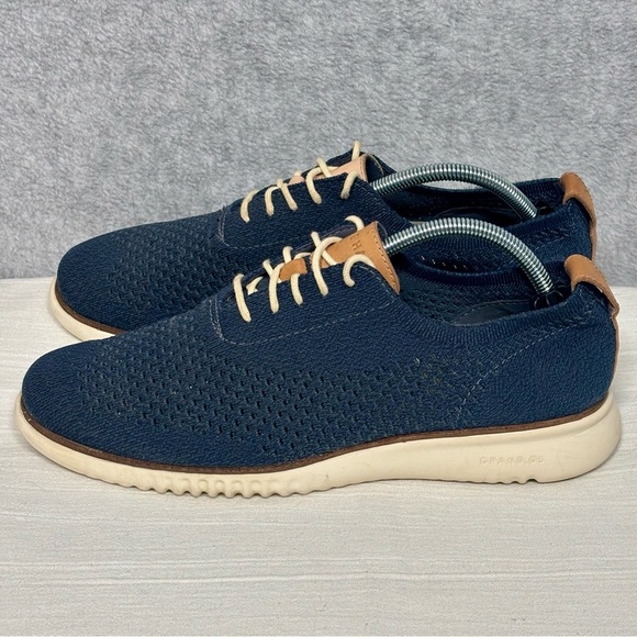 Cole Haan 2.0 ZeroGrand Stitchlite Oxford Knit Shoe-Blue-Men Size 9.5 - Picture 4 of 9